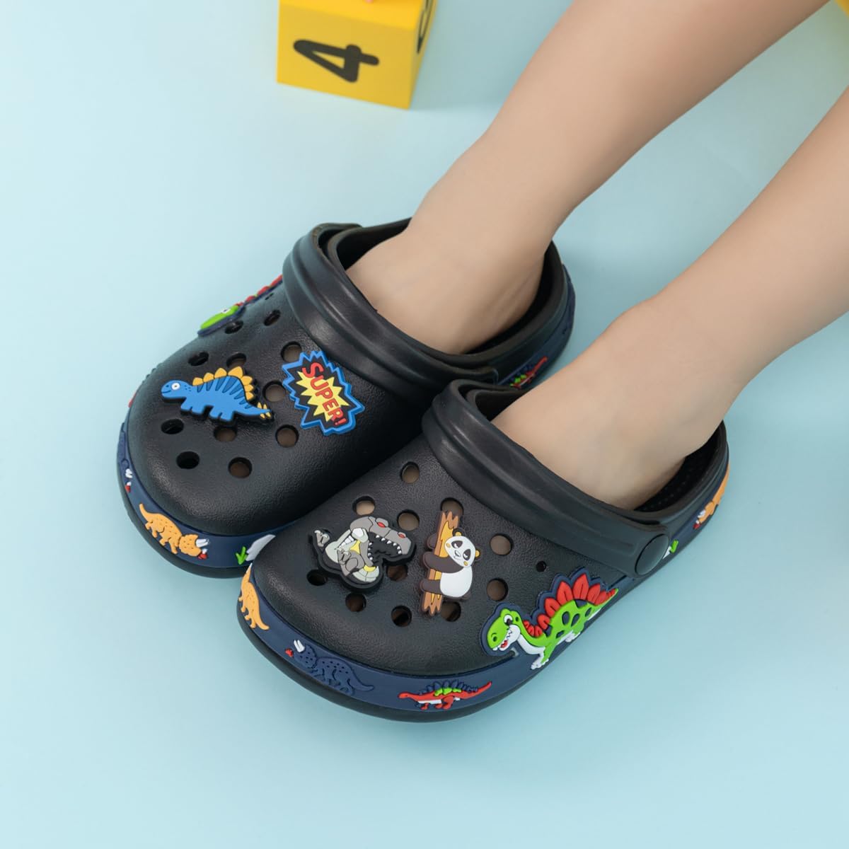 Miamooi Toddler Girls Boys Clogs Cute Cartoon Garden Water Clogs Little Kid Non-Slip Slides Indoor Outdoor Waterproof Beach Sandals Slip-on Beach Pool Shower Slippers Water Shoes - Image 3