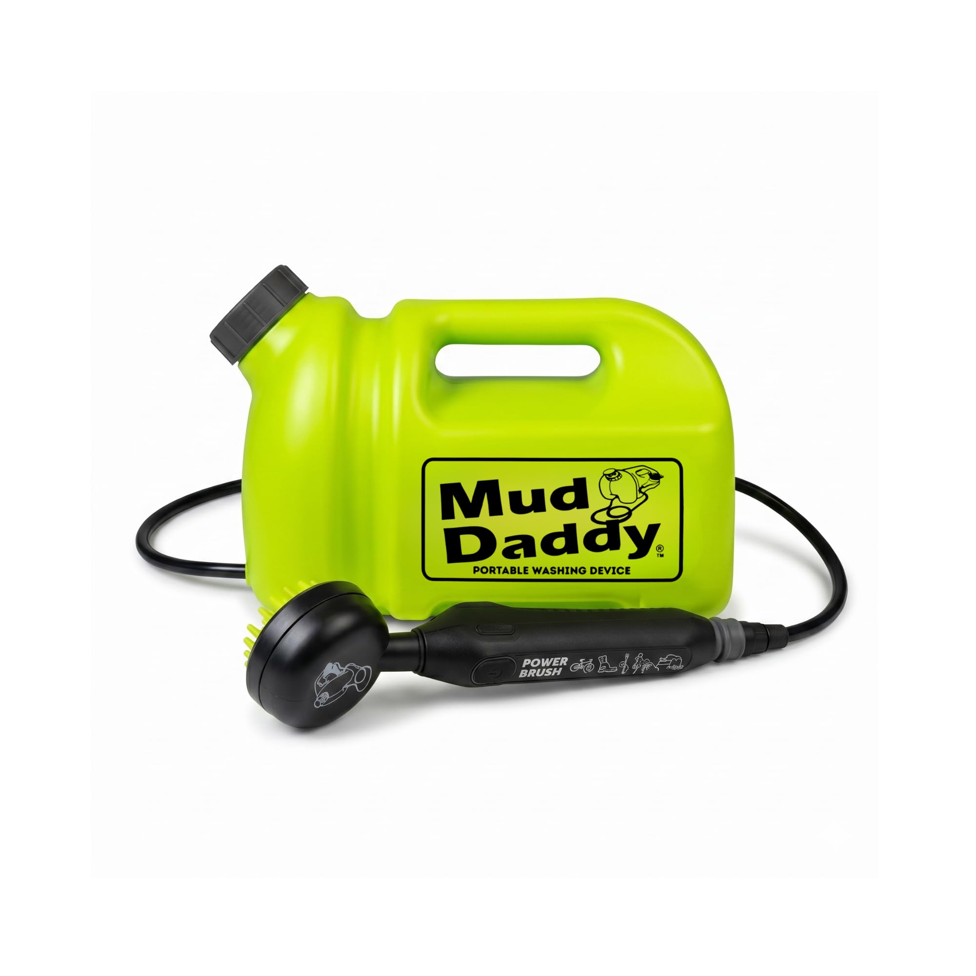 Mud Daddy POWER + Battery Operated Dog Shower/Dog Washer 5L – Green | Quiet, Gentle, Portable Dog Cleaner for Muddy Paws & Daily Washes | Easy One-Button Cleaning for Muddy Paws & Sensitive Dogs