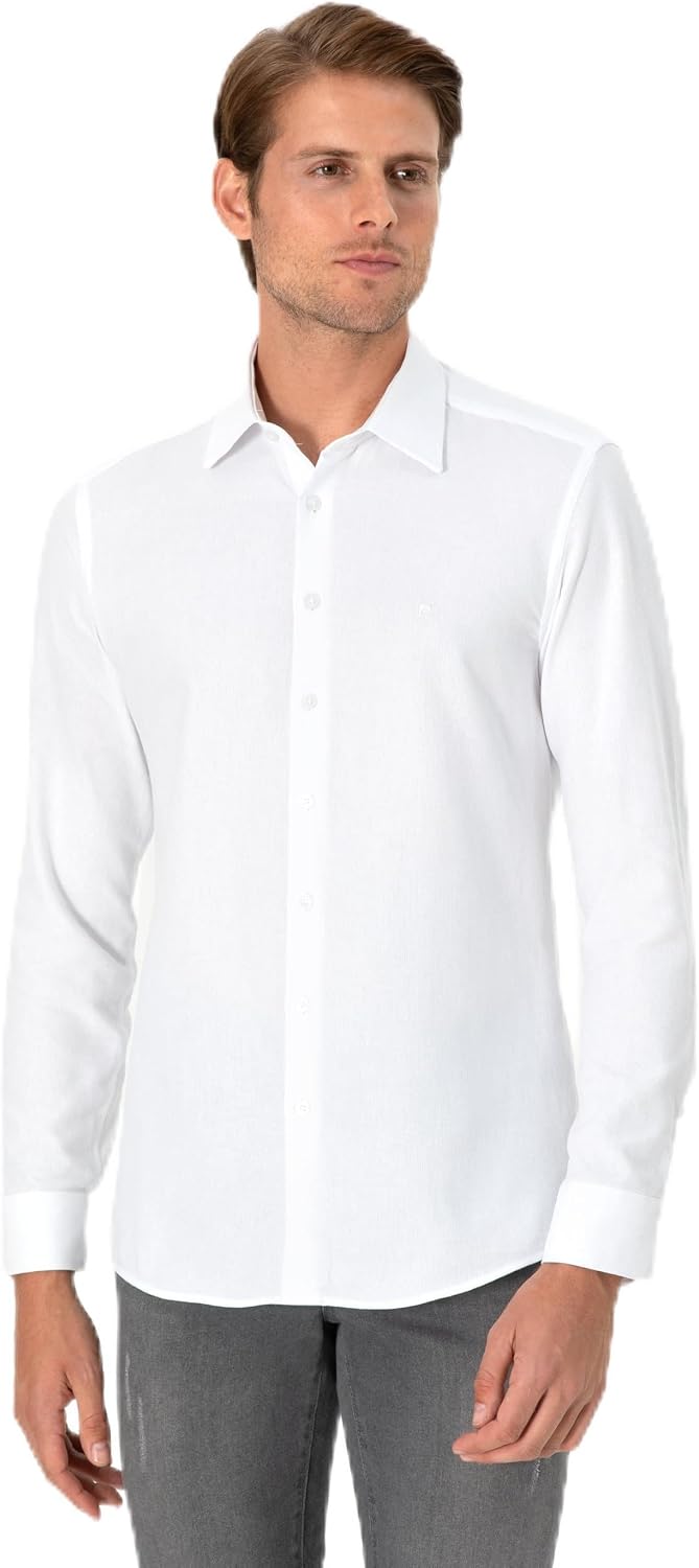 Pierre Cardin Erkek Beyaz Gömlek Desenli 50294732-VR013