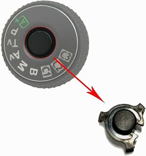 Mmiaoxy Top Key Lock Mode Dial Middle Button Assembly Compatible with Canon EOS 5D Mark IV 5D4 Repair Part