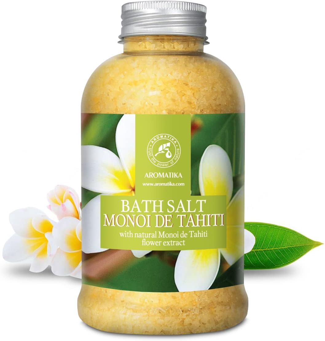 AROMATIKA Monoi de Tahiti Bath Salts with Coconut Oil & Gardenia Extract - Image 3