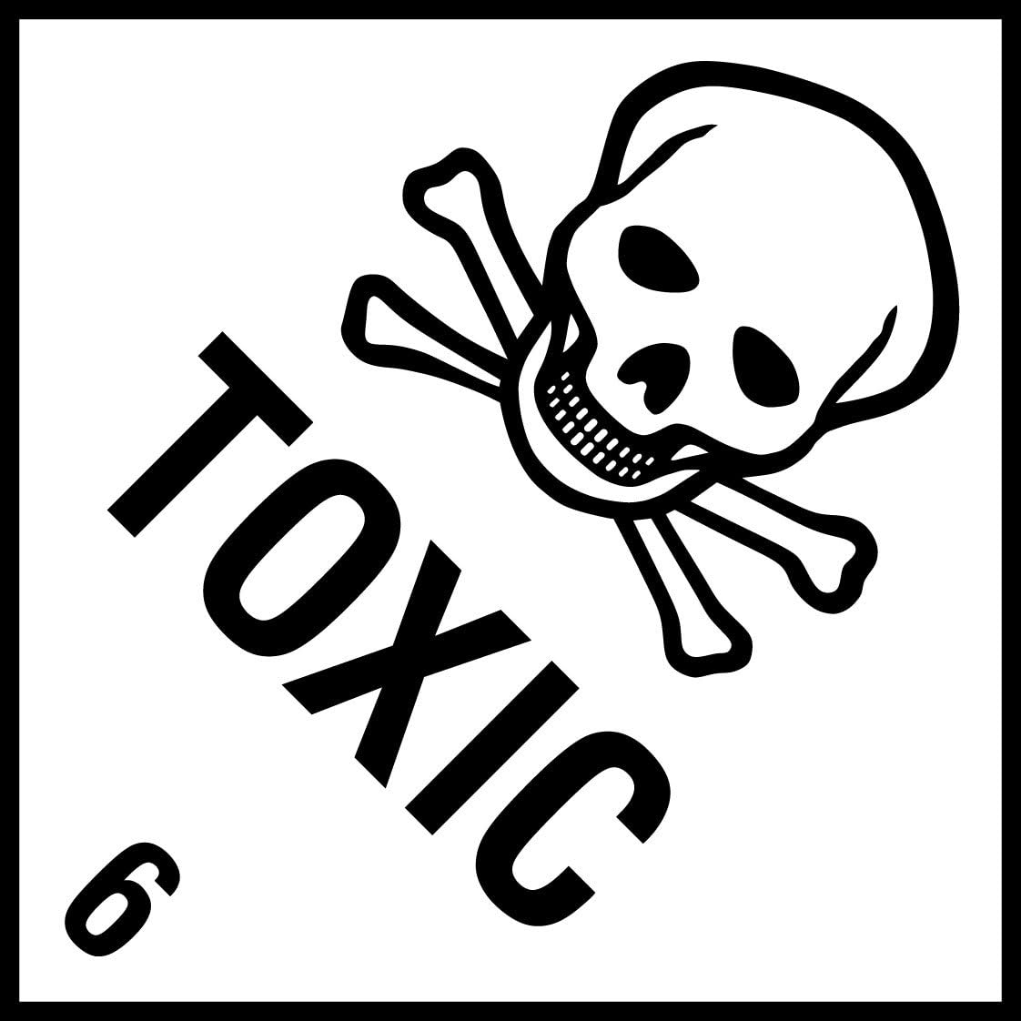 A4SheetLabels GHS Hazard Self Adhesive Toxic Labels Roll of 150