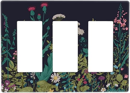 Miniatura 103 de Cubierta de Interruptor de Luz de Palanca de 1 Gang con Estampado de Bosque de Pinos Rústico Campestre, Cabaña Lodge Granero Bosque Forestal de