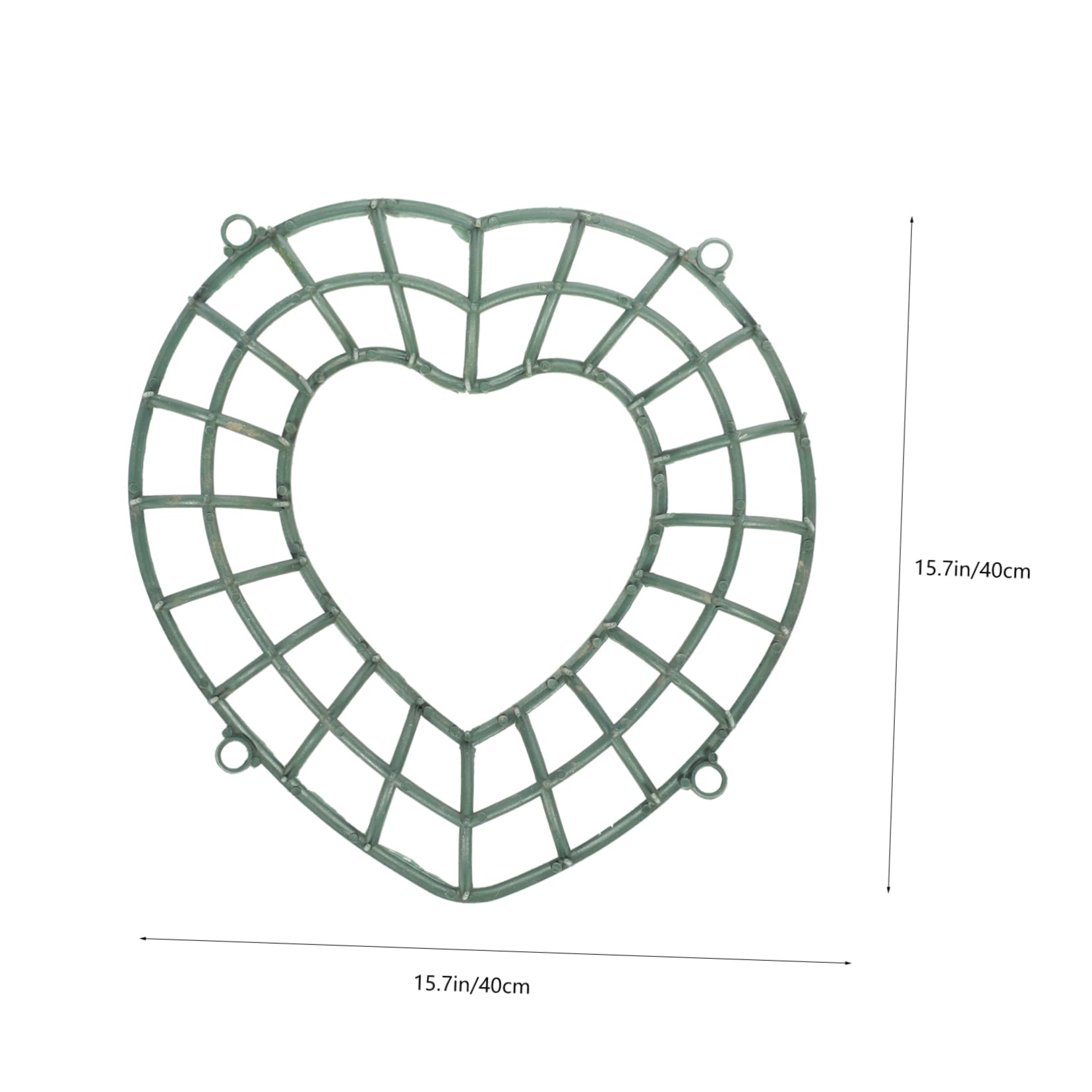 ULDIGI Quality Material Heart-Shaped Flower Stand DIY Wreath Frame Plastic 1 Set Decorative Wreath Frame Accessory Safe Handmade Craft