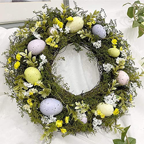 Guirnalda de Pascua Guirnalda de Huevo Flor Artificial Guirnalda de Primavera Festival Guirnalda Guirnalda Puerta Delantera Decoración de Pascua Cover