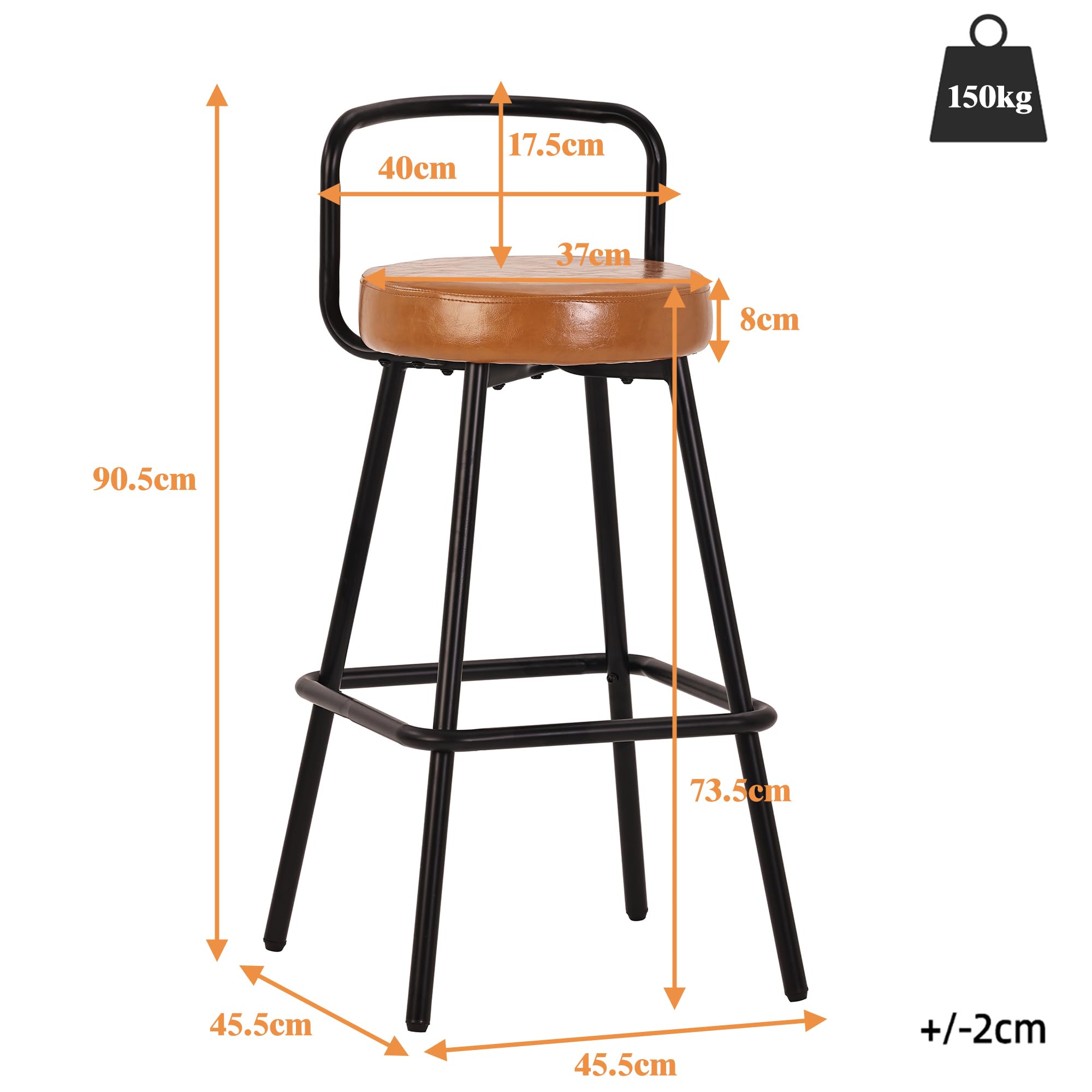 Conjunto de Mesa de Bar con MDF y Metal, para Salón, Negro, Set de 3