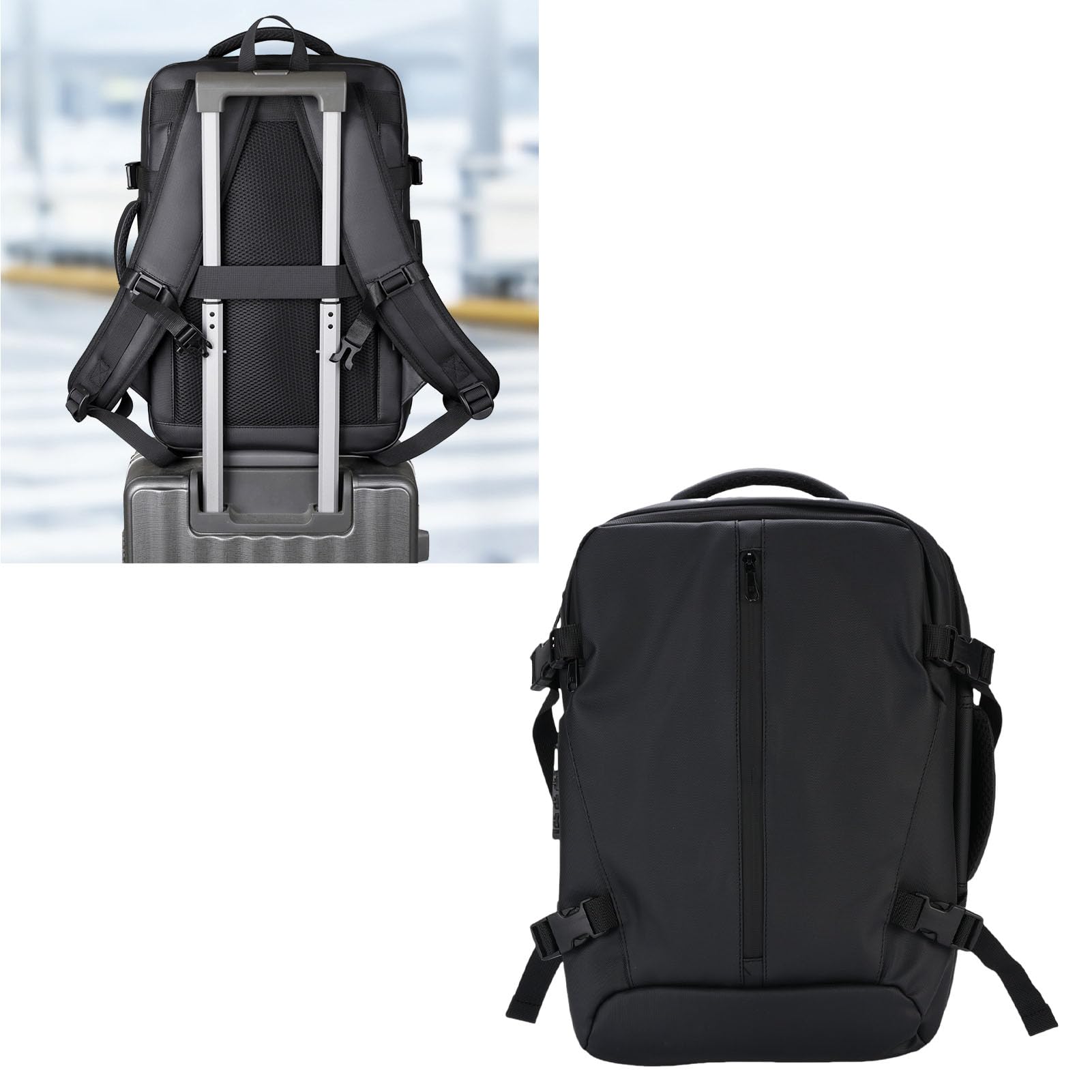 Sac à Dos à Compression Sous Vide, Sac de Voyage Antivol Extensible d'une capacité de 36 à 55 L pour Ordinateurs Portables et Déplacements Domicile-travail