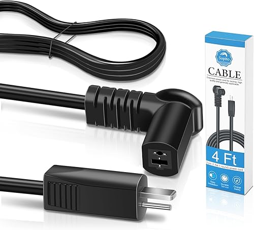 Sopito Cable de alimentación de extensión para reclinable, cable de repuesto de 4 pies para silla elevadora de 2 pines para la mayoría de reclinables