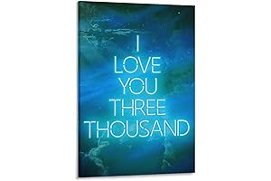 MiuxE I Love You 3000 Neon Art Poster
