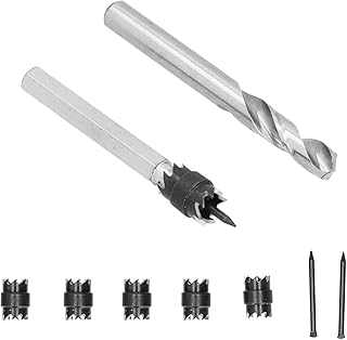 Hyuduo 9Pcs Spot Weld Cutter Double Sided Metal Remover Cutting Tool Set with Heat High Speed Steel Blades for Removing Spot Welded Panels or Metal Plates