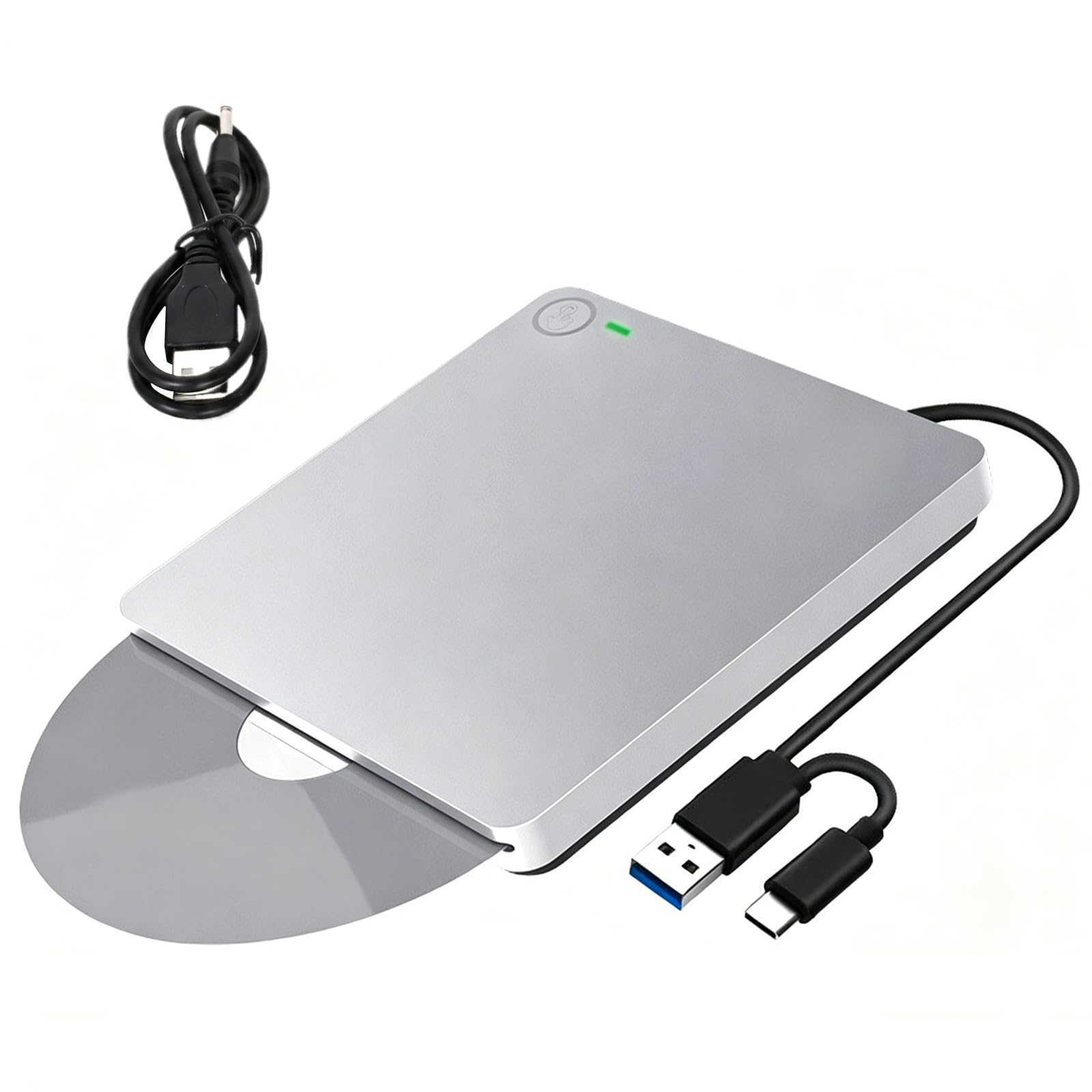 Colexy Externa de BLU Ray, Grabadora Externa USB 3.0 BLU Ray 3D DVD CD BD Grabadora de Aleación de Aluminio de Alta Velocidad Reproductor para Laptop, MacBook, PC de Escritorio