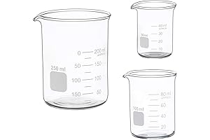 Glass Measuring Low Form Chemistry Beaker Set