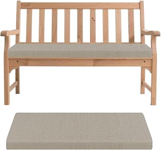 Outdoor Bench Cushion, Removable Seat Cushion, Non-Slip Garden Washable Seat Cover Banks for Indoor, Outdoor, Windowsill, Couch Ban, Corner Bench Cushions(Light Gray,110x35x5cm)