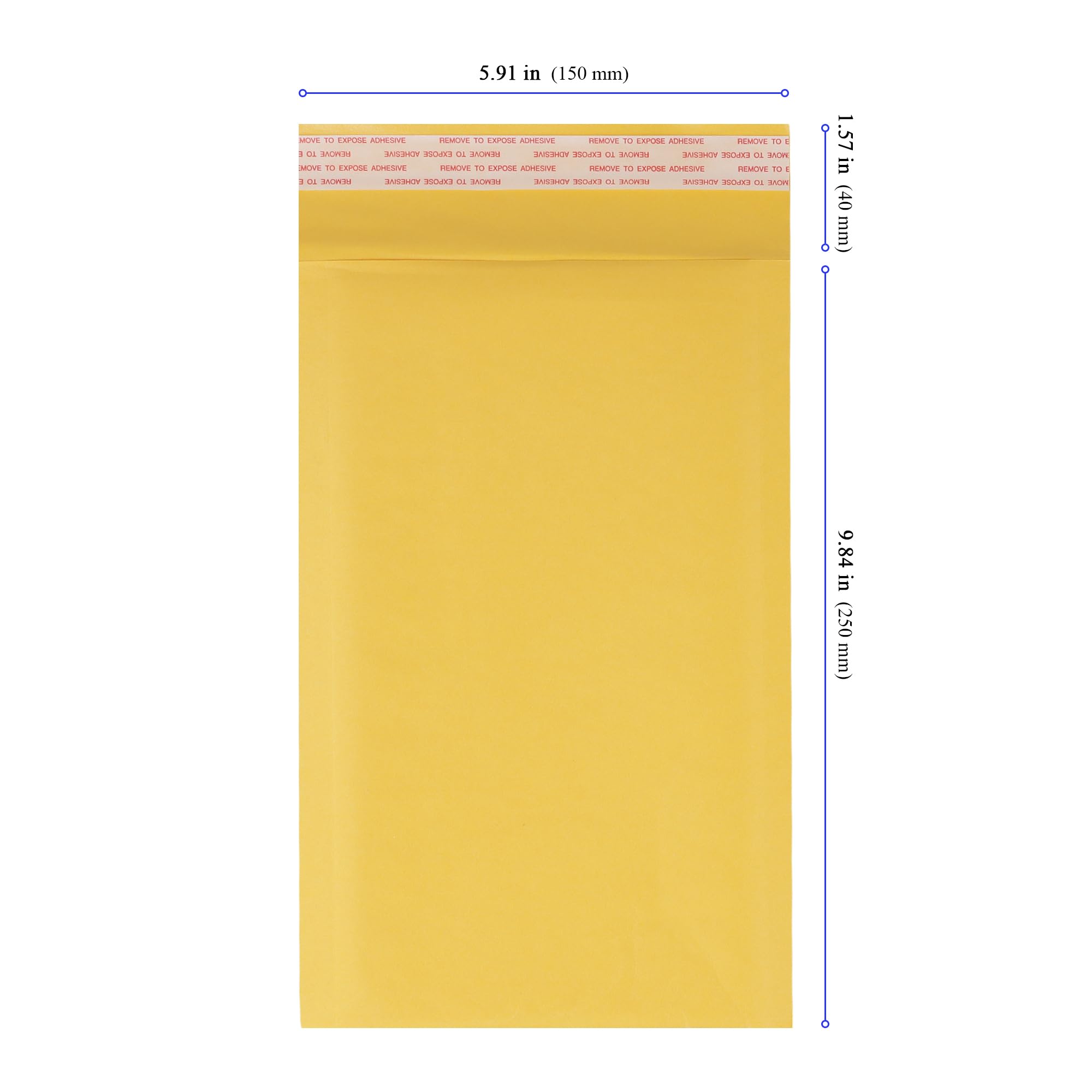120 buste imbottite per spedizioni, lettere, gioielli, 15 x 29 cm, colore giallo