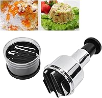 Vista 7 de CHICIRIS Picadora manual de alimentos, picadora de cebolla de mano para verduras, prensa de cebolla de acero inoxidable, picadora de verduras