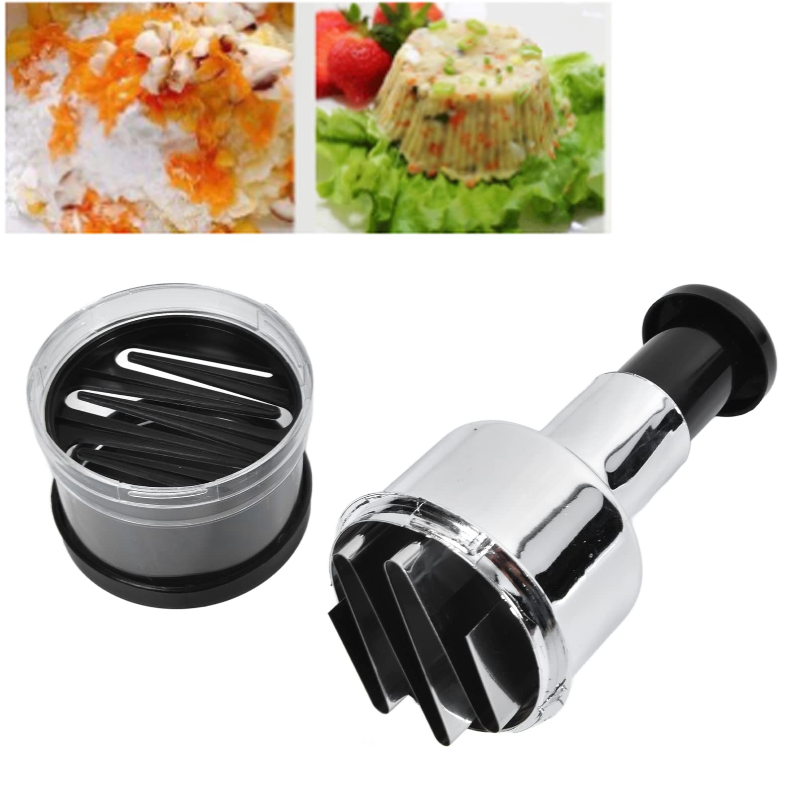 Tritatutto Manuale Per Cipolle E Verdure - Acciaio Inox, Multistrato, Argento - Foto 4