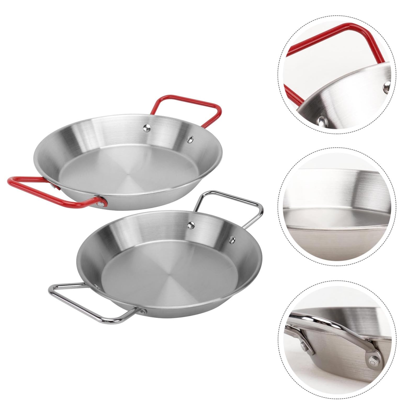 SOLUSTRE 2pcs Stainless Steel Seafood Pot Snack Tray Food Container for Home Picnic Versatile Tableware for Fruits Vegetables and Party Treats Original Color