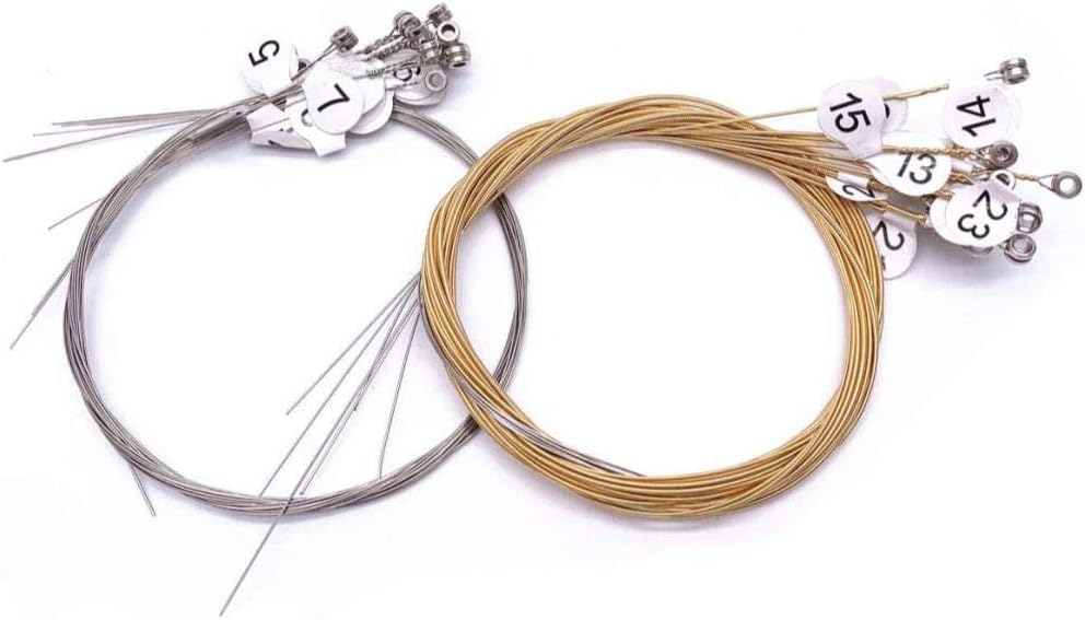 Liyafy A Sets of 24 Lyre Harp Strings Replacement Metal String for Lyre Harp