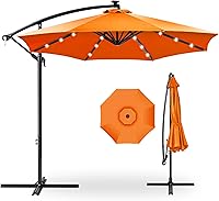 Vista 39 de Best Choice Products - Paraguas solar LED de 10 pies para colgar en el mercado o patio