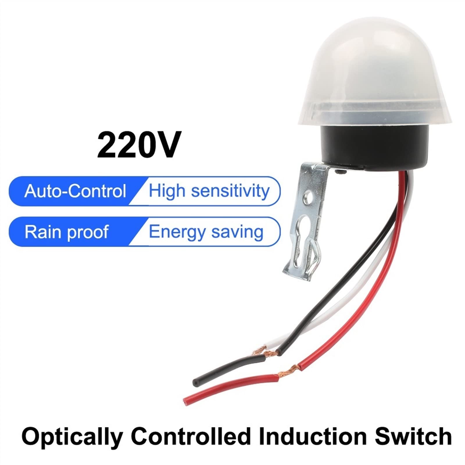 Control de luz eléctrica Interruptor de Sensor de luz automático Luz de Calle Auto 1 Piezas (Size : DC 12V)