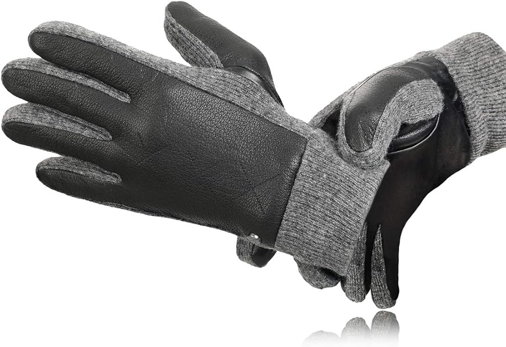 Pearlwood Nick Touchscreen Handschuhe Lederhandschuhe Fingerhandschuhe (8 1/2 HS - schwarz