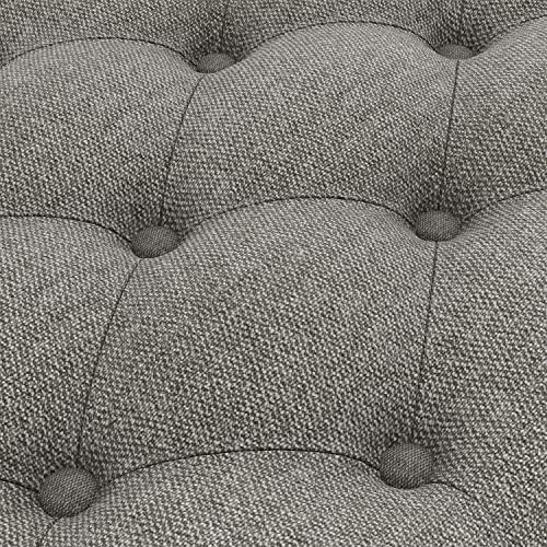 Huimo Ottoman With Storage, 51-Inch Storage Ottoman Bench With Button-Tufted, Bedroom Bench Safety Hinge Ottoman In Upholstered Fabrics, Large Storage Bench For Bedroom, Living Room (Grey) #TOP6