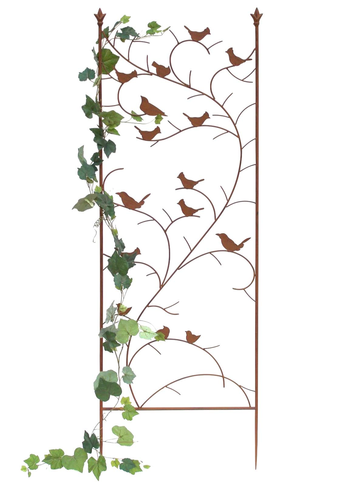Tuteur en métal avec 15 oiseaux - 150 cm - Autoportant - 120705