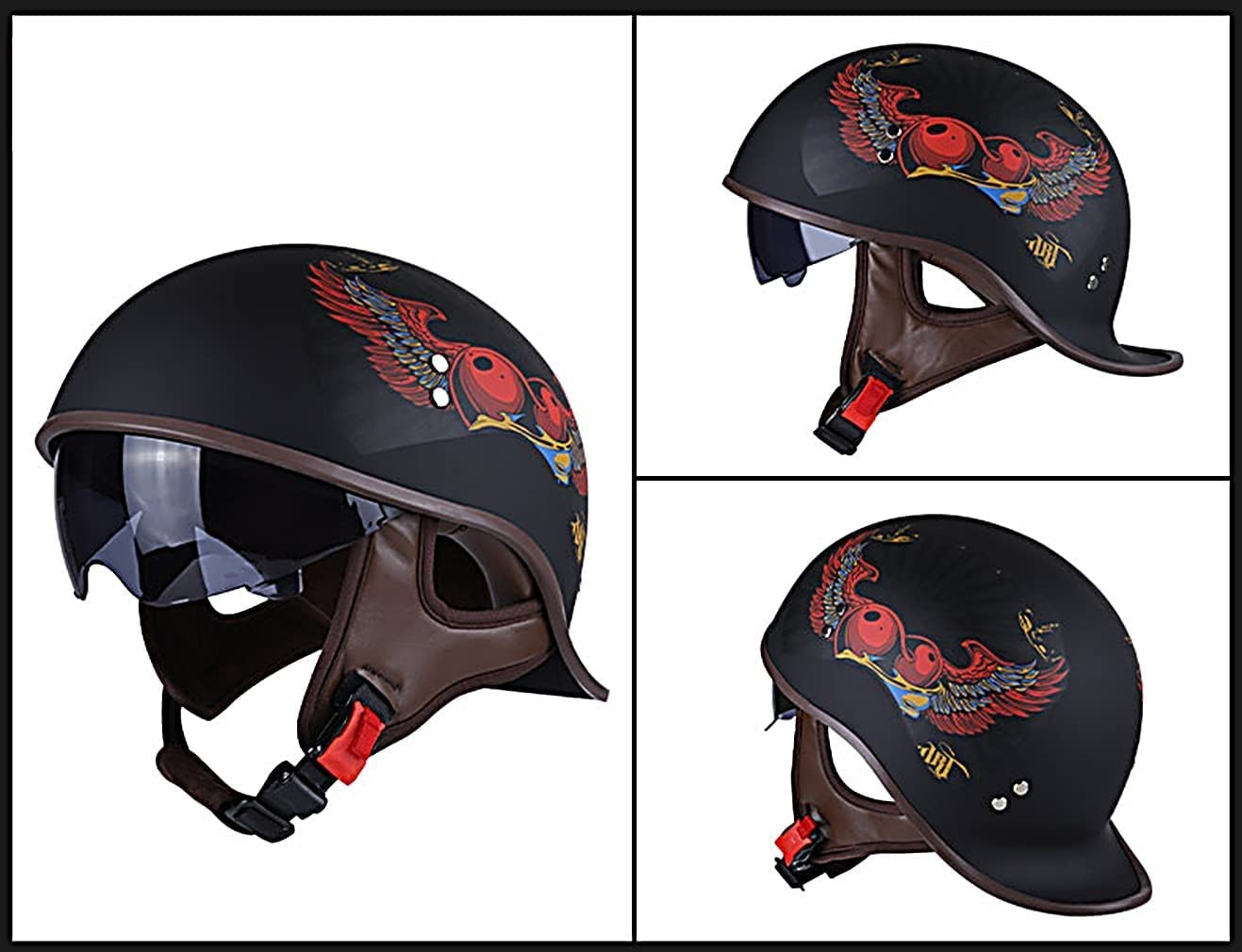 Retro Baseball Cap Modellering Motorhelm Volwassen Mode Cool