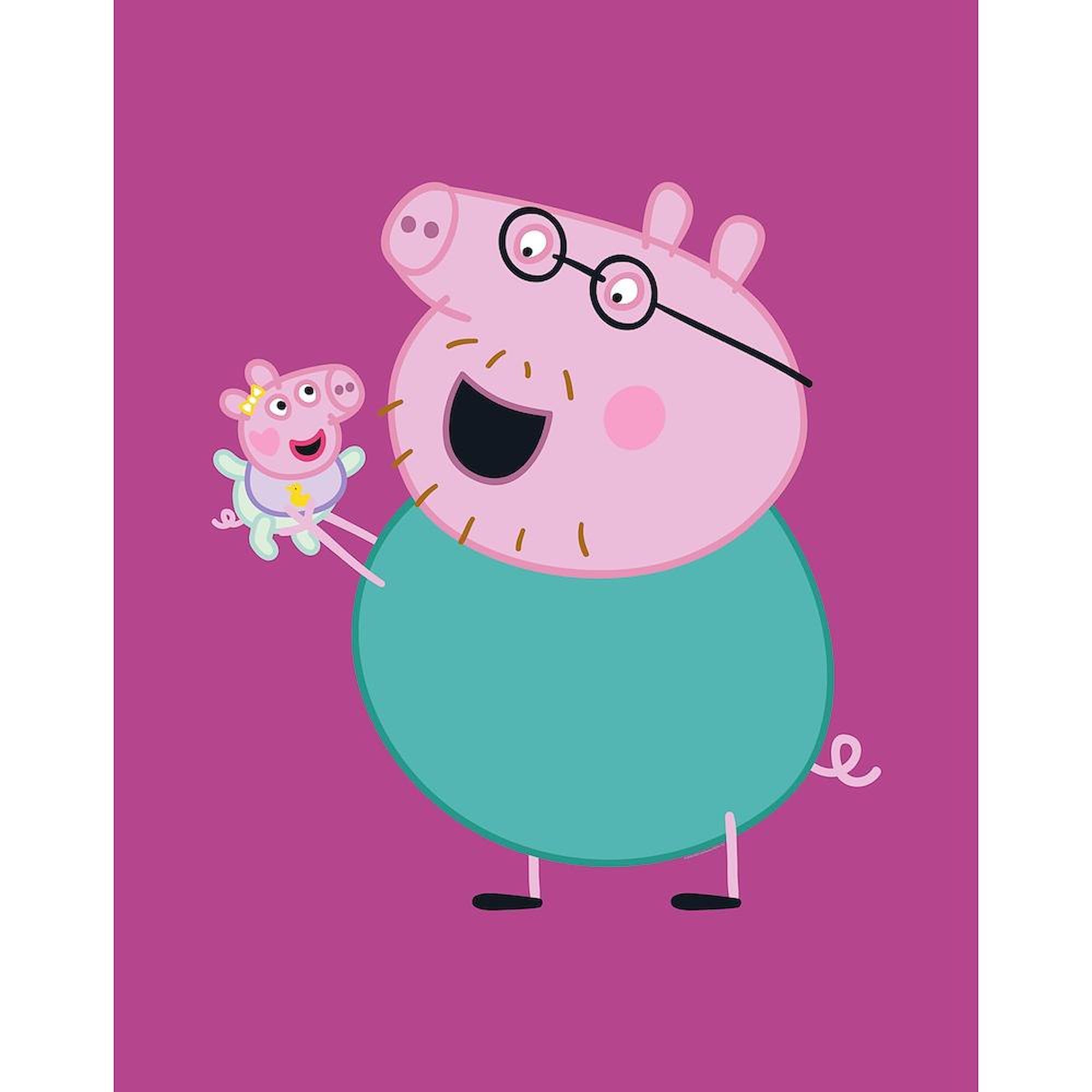 CafePress Peppa Pig: Daddy Pig & Baby Twin Duvet Cover, Printed Comforter Cover, Unique Bedding,