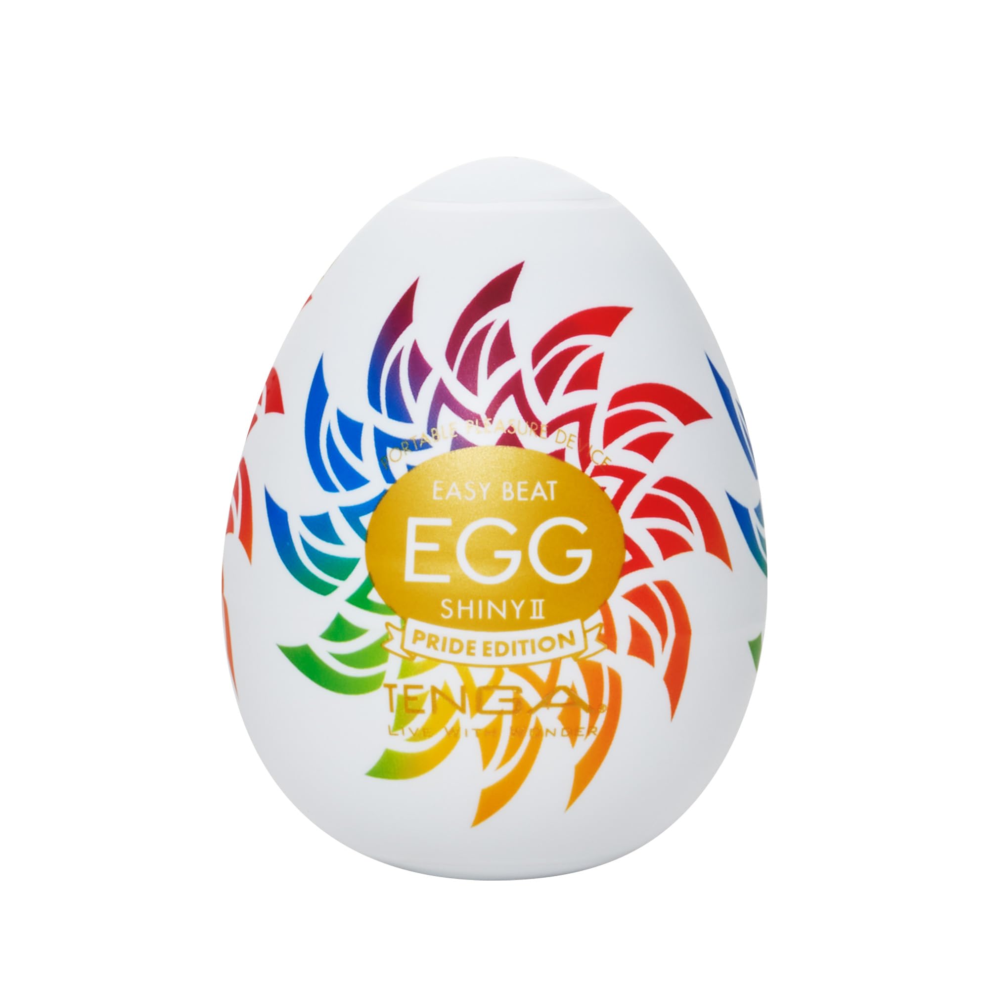 TENGA Egg Pride Hard Disposable, One Time Use, Super Stretchable Male Masturbator Sleeve, Shiny II Pride Edition
