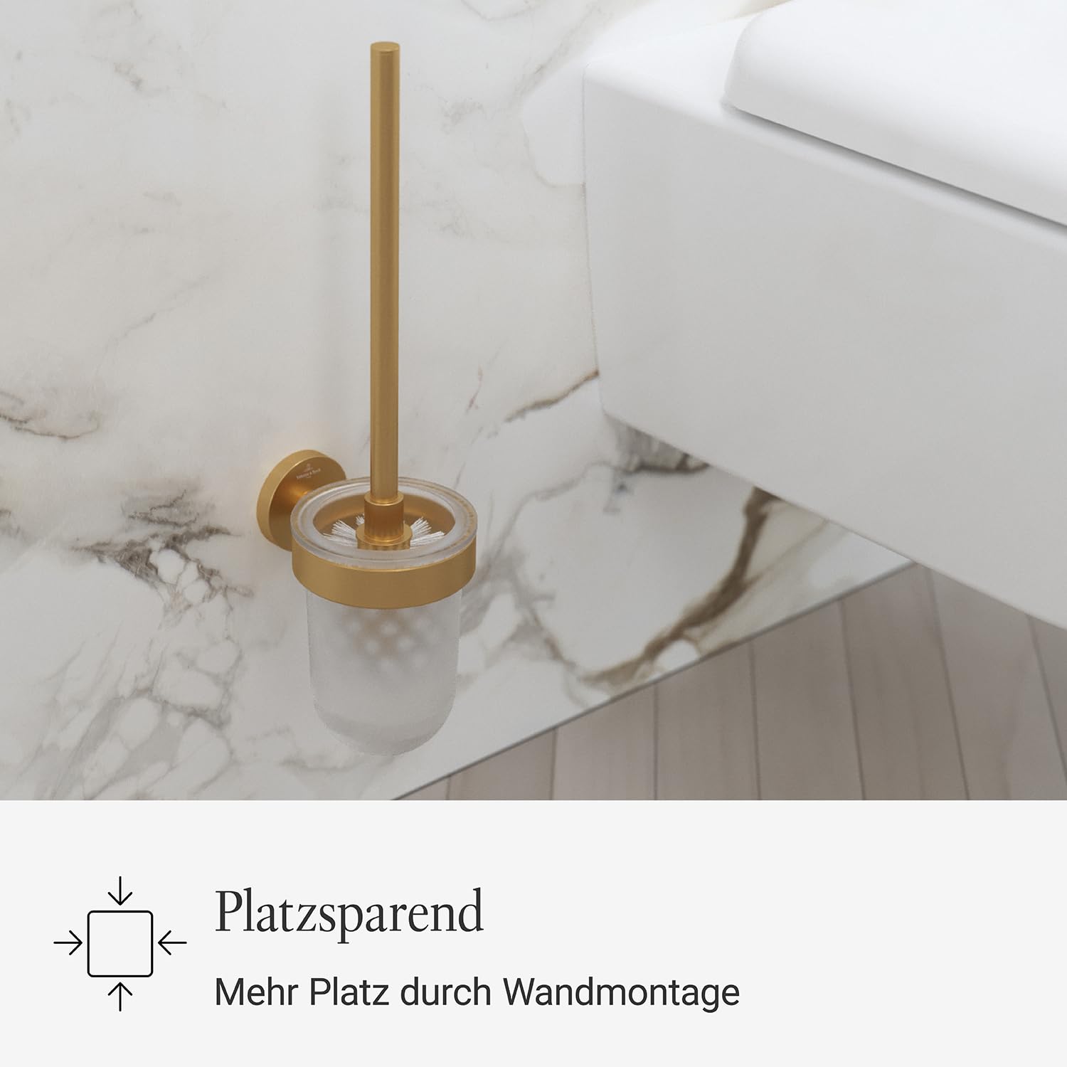 Villeroy & Boch Elements Tender Toilettenbürstengarnitur, rund – Gold