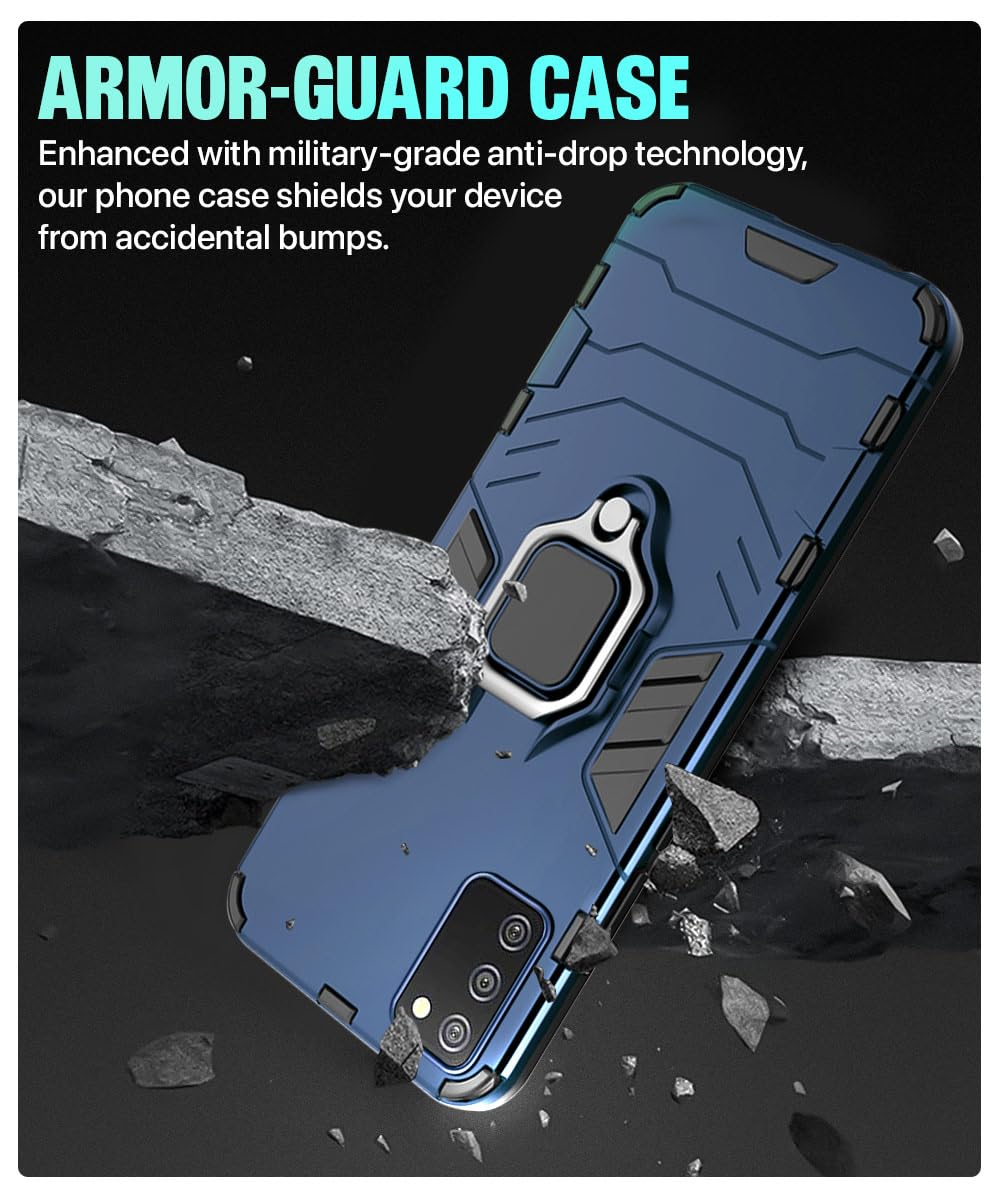 Samsung Galaxy M02s Shockproof Case - Blue -4