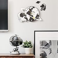 Vista 4 de Reloj de pared moderno para decoración de sala de estar, relojes de pared decorativos grandes que funcionan con pilas para dormitorio, cocina