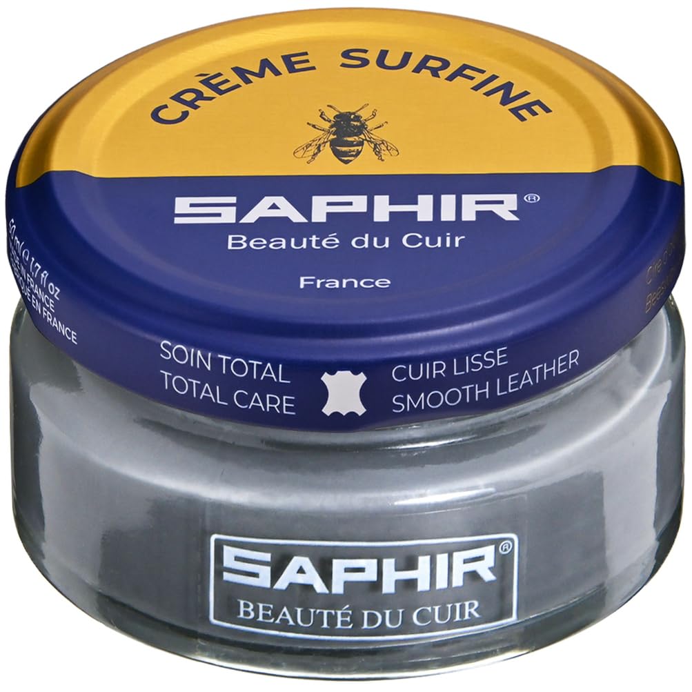 Saphir 9550032 Fine Beeswax Shoe Cream and Polish, 1.7 fl oz (50 ml), Emulsifying, Moisturizing, Recoloring, Glossy
