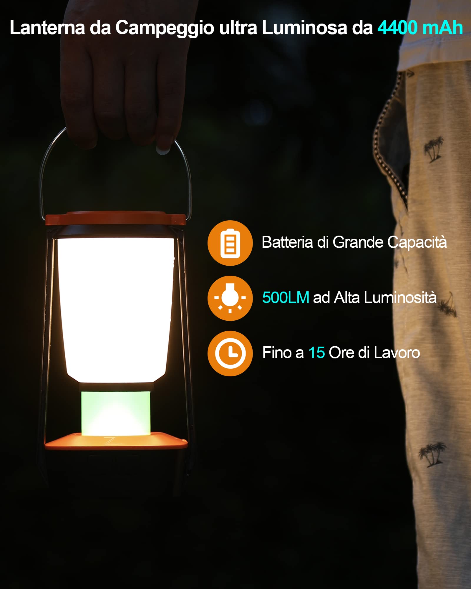 Faro LED Ricaricabile 30W 2000LM Faro Da Cantiere Luce Da Lavoro 3 Modalità Lanterna Portatile Usb Faro Led Per Campeggio Cantiere Garage Officina 1 Confezionedebuns 83138333