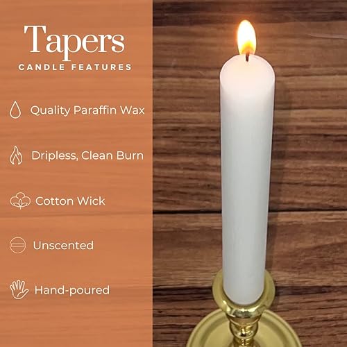Miniatura 3 de Simply Soson White Household Candles - Velas de cena de 10 pulgadas, juego de 36 unidades a granel, más de 6 horas de combustión limpia, velas de