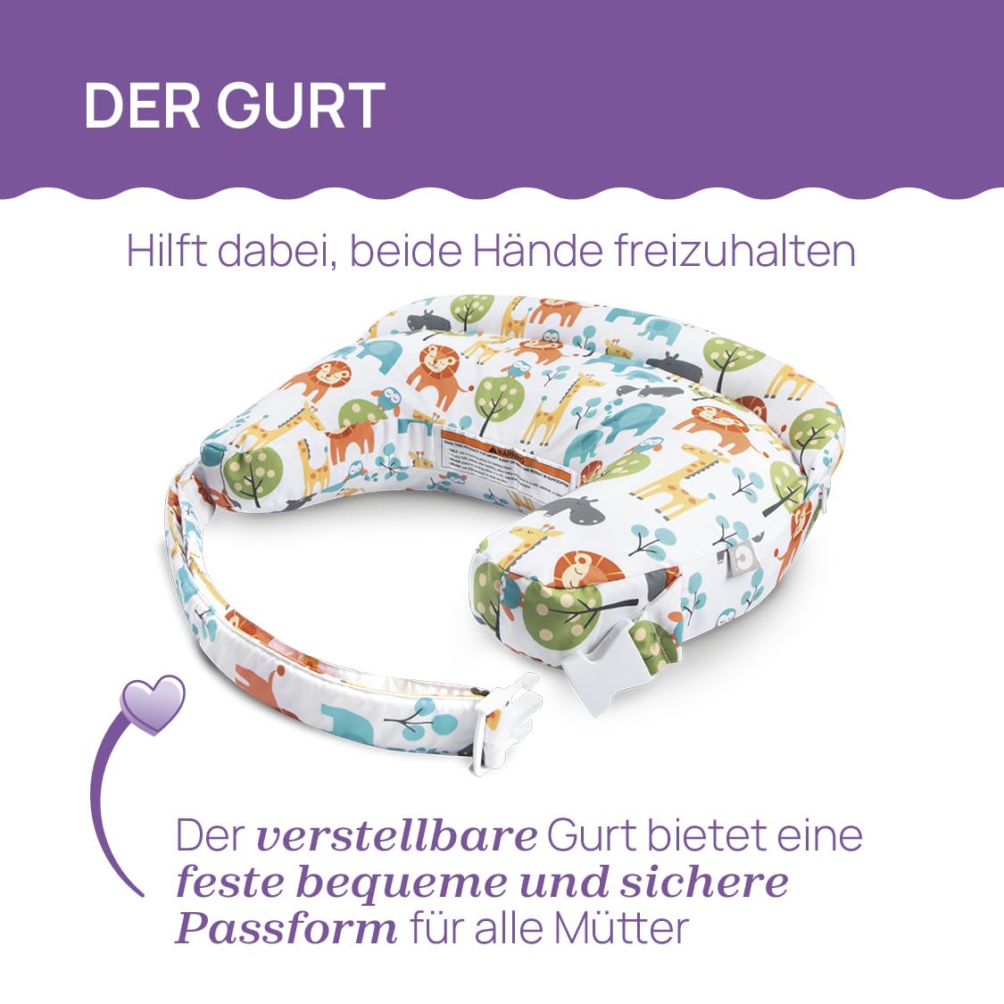 Boppy Coussin d'allaitement Deluxe pour Bébés 0+ Mois, Forme Ergonomique, Coussin Enfant et Nid Bébé pour l'allaitement et Le Biberon, Rembourrage Complet, Amovible et Lavable en Machine