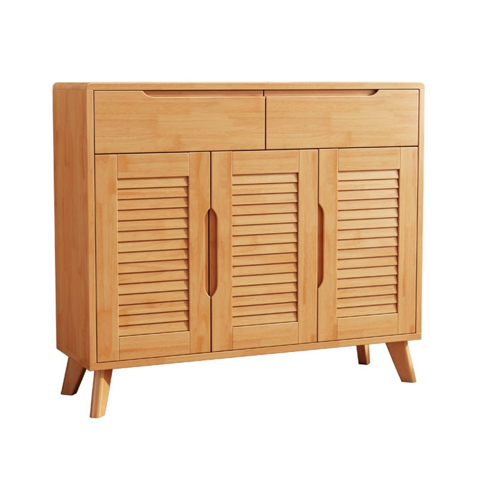 Zapatero de Entrada Gabinete de zapatos de madera nórdico, entrada de la casa moderna, pequeño apartamento, gabinete de almacenamiento de dos puertas, gabinete de entrada for sala de estar Organizador