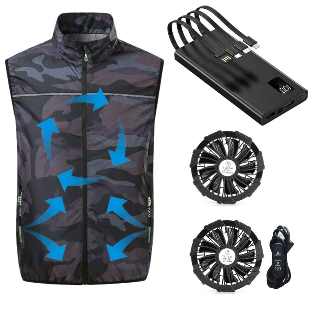 【新品未使用】空調作業服 ベスト 30000mAh大容量バッテリー 付き M Amazon.co.jp: [Sumeriy] 空調作業服 ベスト 30000mAh大容量