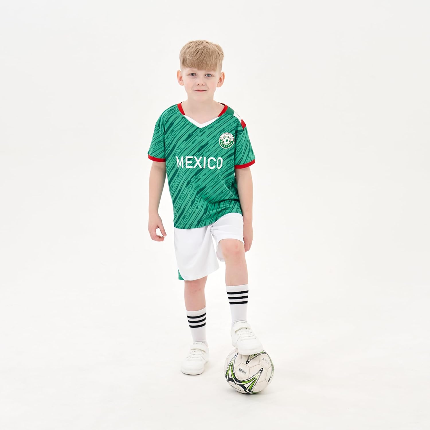 Cnins Kids Soccer Jersey Kit for Boys & Girls - Mexico Themed Jerseys for Children Sports Training & Holidays - Image 2