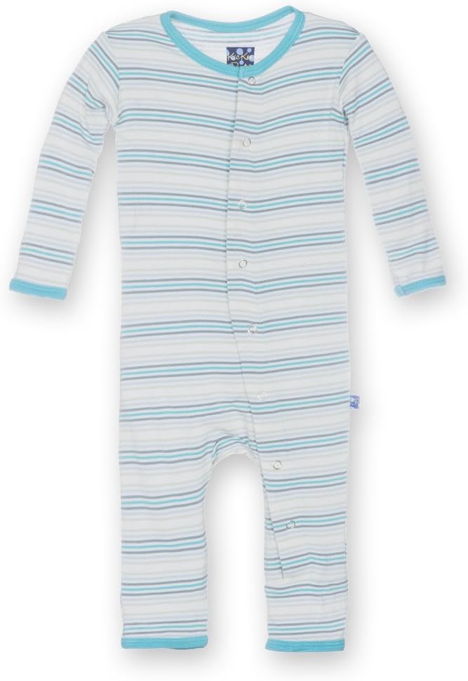 KicKee Pants baby-boys Print Fitted Coverall Prd-kpca213-bdes