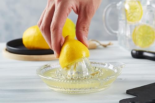 Miniatura 2 de DESTALYA Exprimidor de limón  Exprimidor de cítricos de mano  Escariador de cristal, extractor manual con mango  Boquilla para verter jugo de fruta