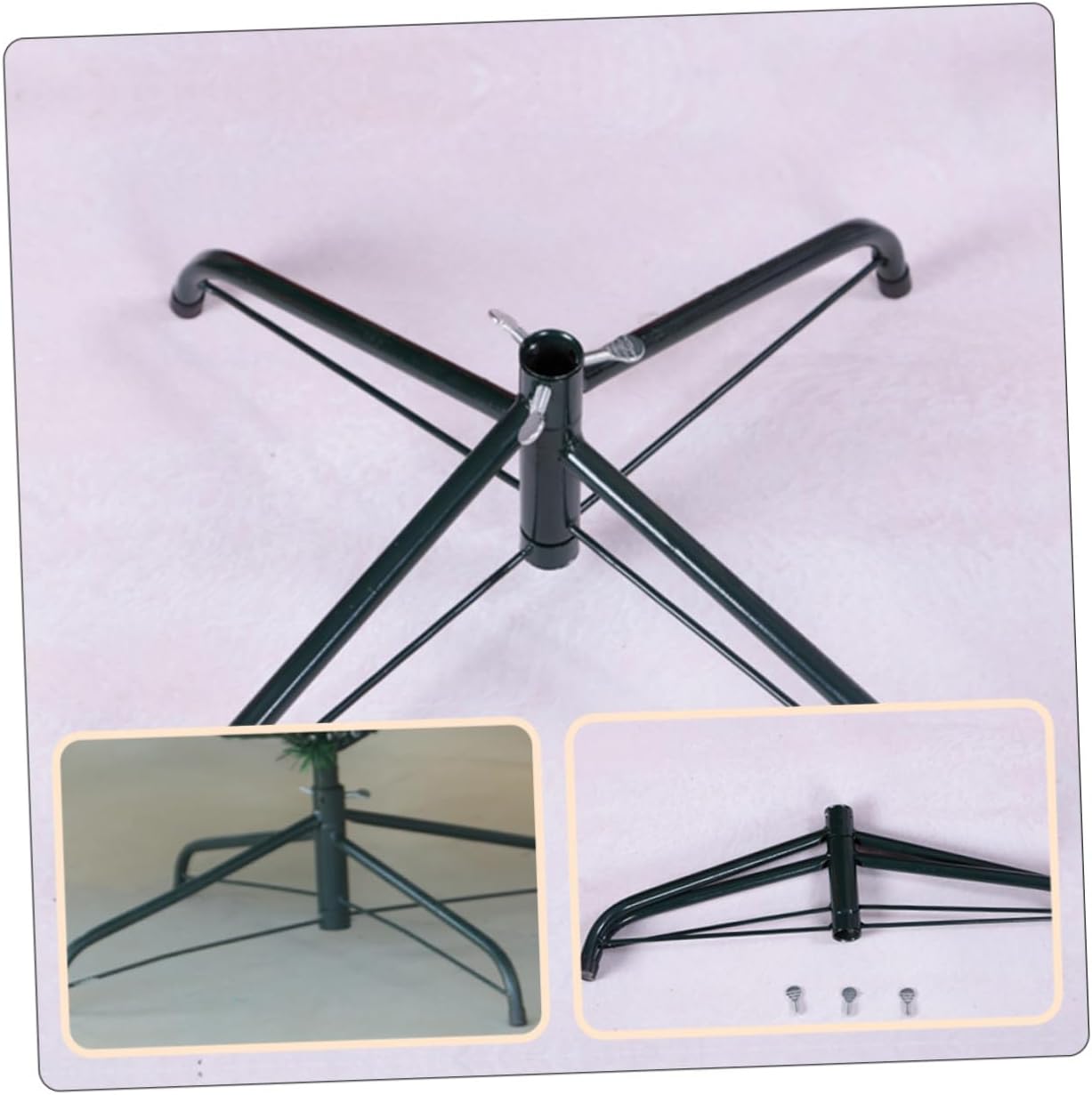 MAGICLULU 2Pcs Christmas Tree Stand Metal Xmas Tree Bracket Support Racks for Holiday Decorations Sturdy Quadripod Design for Enhanced Stability and Easy Setup
