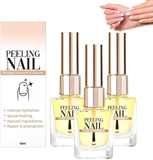 Peeling Nail Therapy Vitamin E Serum, 15ml Vitamin E Nail and Cuticle Oil, Nail Cuticle Oil Vitamin E, 100% Pure & Natural cuticle oil for nails, Nourish Dry Damaged Nails and Cuticles (3 PCS)