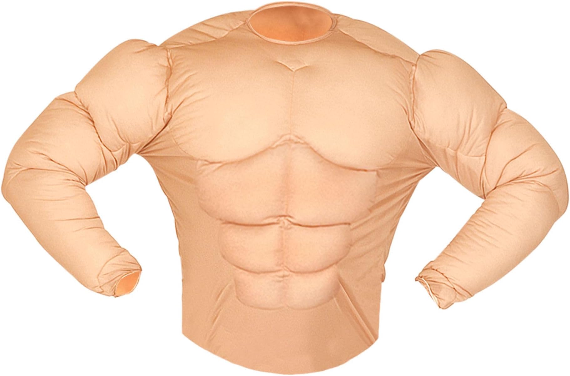 Widmann Adult Muscle Shirt Fancy Dress Costume – Realistic Padded Bodybuilder Top with 3D Muscles for Superhero, Sports and Themed Party Costumes
