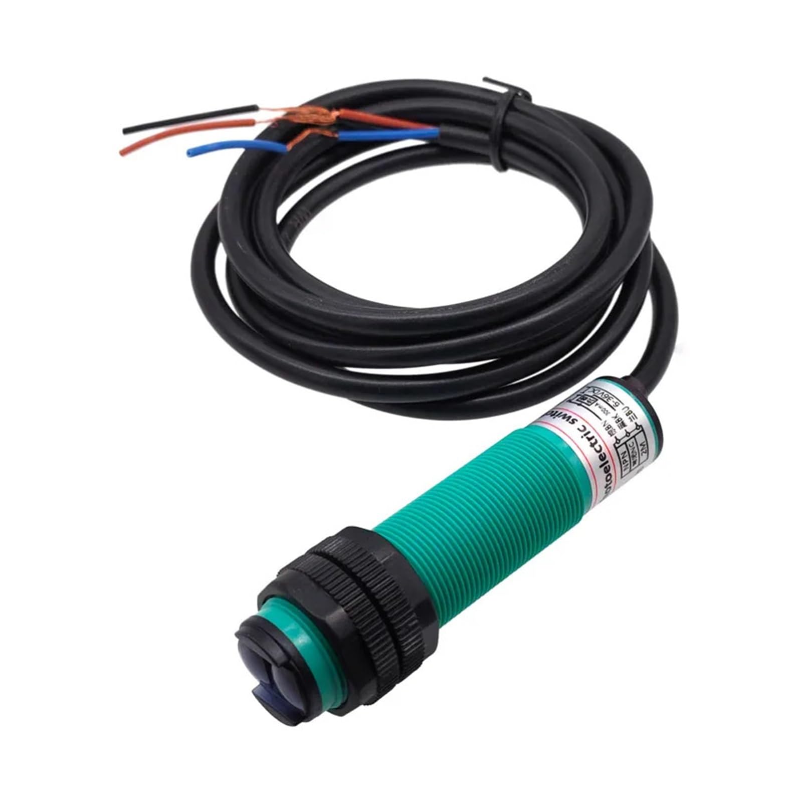QAZXSEMUI E3F-R2N1 photoelectric Sensor with a Maximum Detection Distance of 2m Adjustable NPN PNP DC5-36V Infrared Switch Feedback Reflective Type NK/PK/Y1