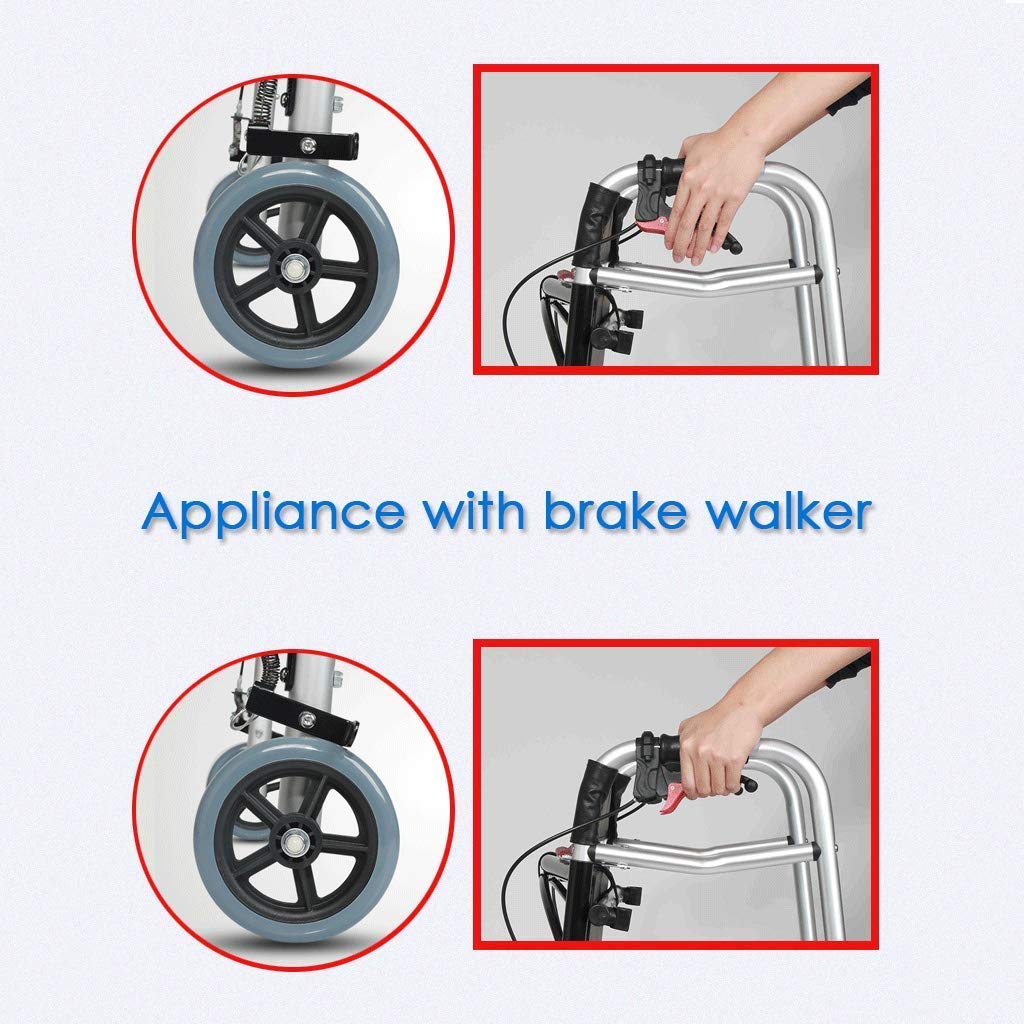 Amazon.co.jp: 折りたたみ式歩行器 前輪4輪 ブレーキ付き - 調節可能