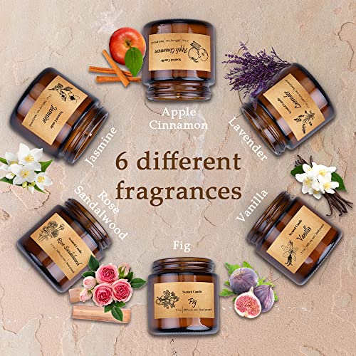Scented Candles Gifts Set Women, 6 Pack 3.5oz Organic Aromatherapy Jar Candles Bulk, 6 Scents Soy Wax Candle for Home Stress Relief, Christmas Birthday Holiday Presents, Stocking Stuffers for Women Scented Candles Gifts Set Women, 6 Pack 3.5oz Organic Aromatherapy Jar Candles Bulk, 6 Scents Soy Wax Candle for Home Stress Relief, Christmas Birthday Holiday Presents, Stocking Stuffers for Women