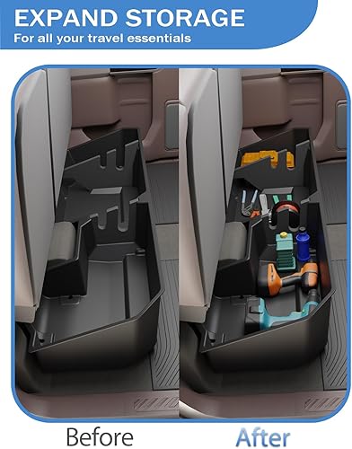 Miniatura 3 de FengYu Caja de almacenamiento para debajo del asiento compatible con Chevy Chevrolet Silverado 1500GMC Sierra 1500 2019-2025, SilveradoSierra