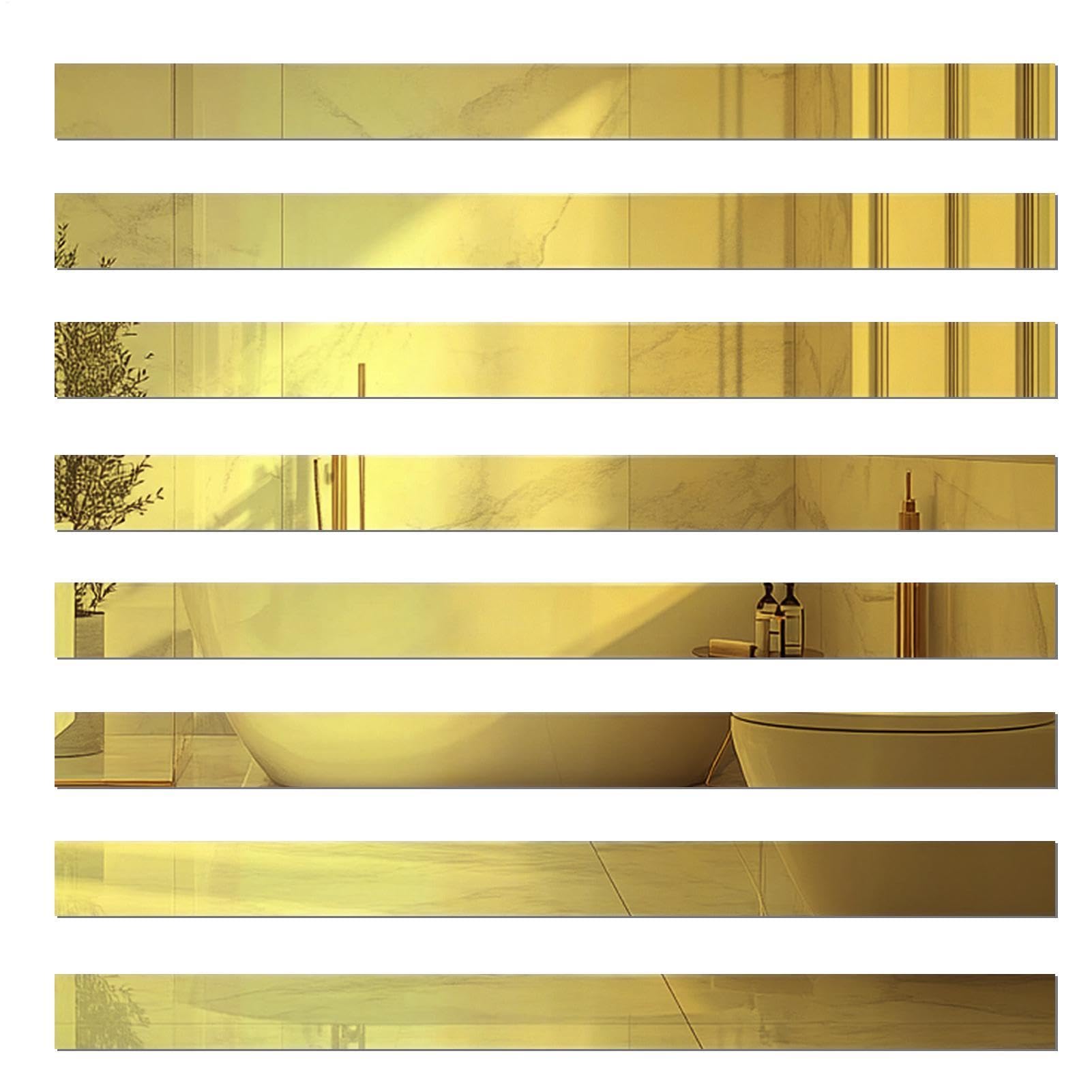Specchio acrilico infrangibile decorativo flessibile a righe design